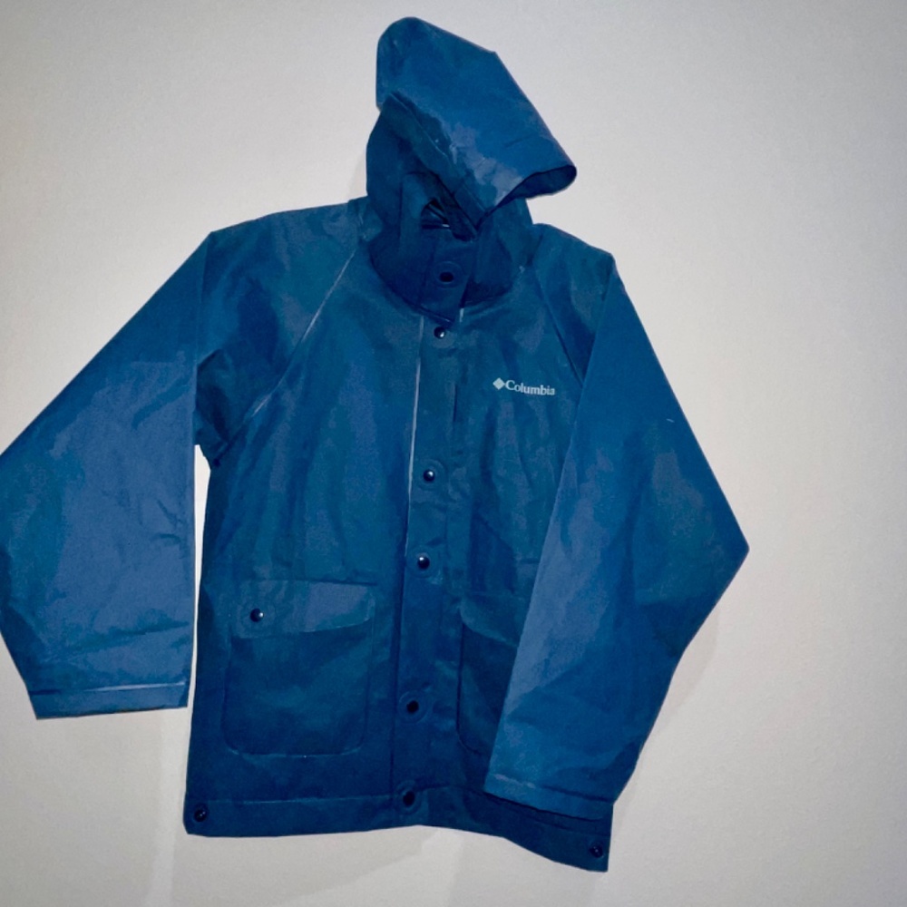 NEW Columbia Rain Coat Slicker Fishing Hiking Outdoors Youth Medium